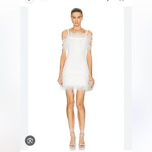 STAUD White Sleeveless Square Neck Sundress